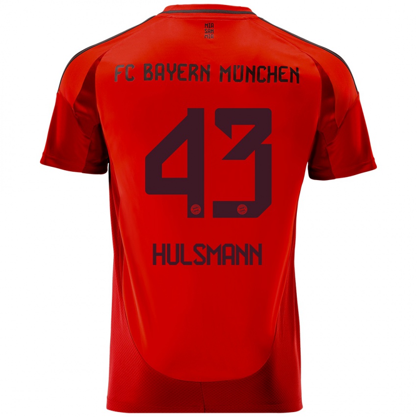 Niño Camiseta Tom Hulsmann #43 Rojo 1ª Equipación 2024/25 La Camisa Perú