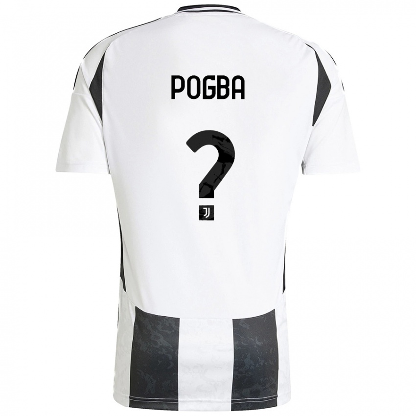 Niño Camiseta Paul Pogba #0 Blanco Negro 1ª Equipación 2024/25 La Camisa Perú