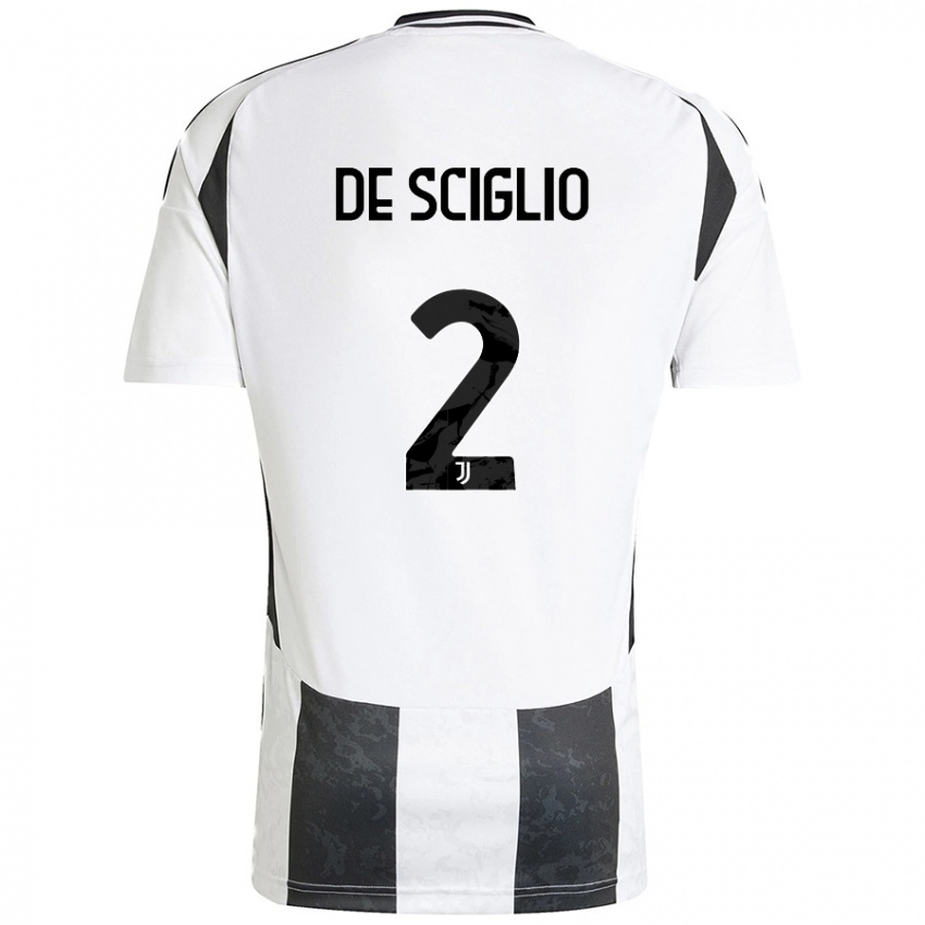 Niño Camiseta Mattia De Sciglio #2 Blanco Negro 1ª Equipación 2024/25 La Camisa Perú