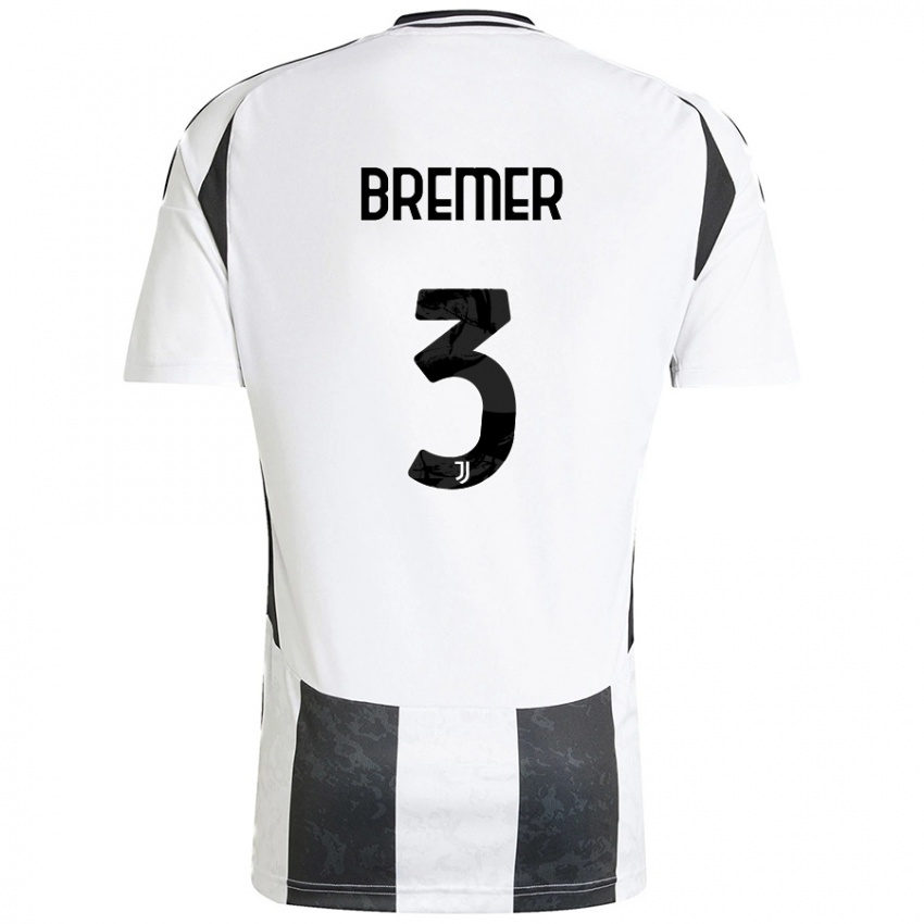 Niño Camiseta Bremer #3 Blanco Negro 1ª Equipación 2024/25 La Camisa Perú