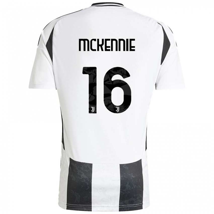 Niño Camiseta Weston Mckennie #16 Blanco Negro 1ª Equipación 2024/25 La Camisa Perú