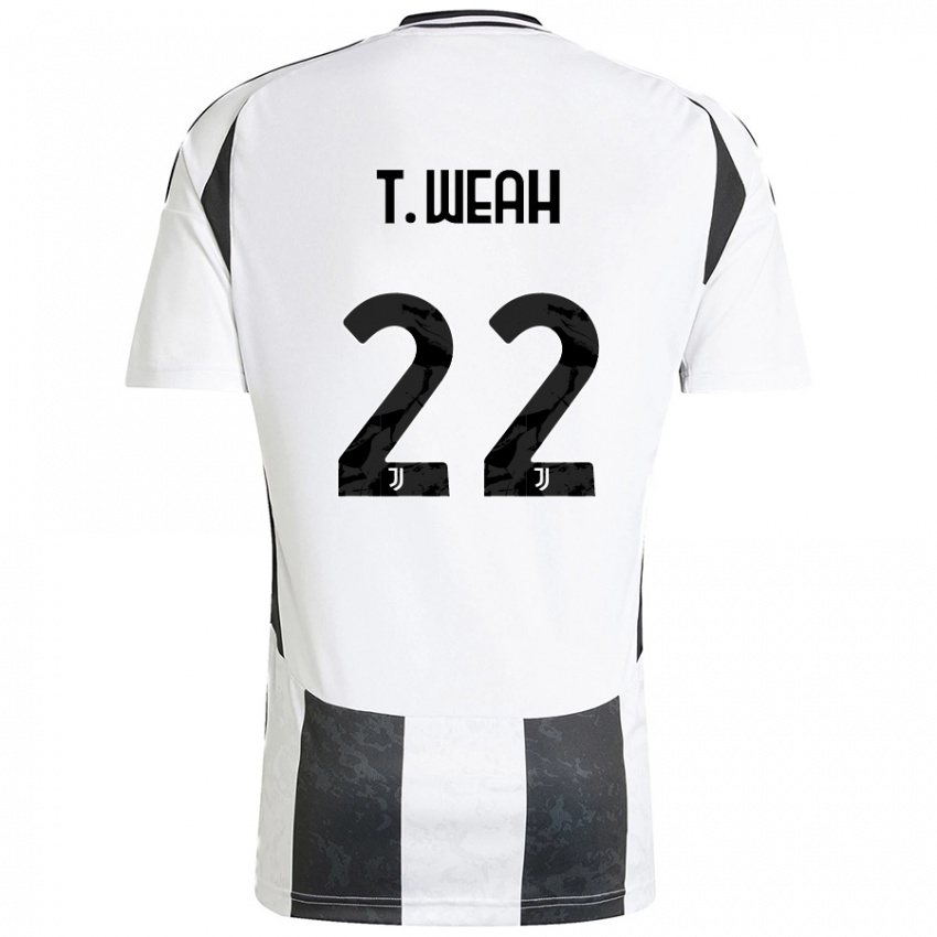 Niño Camiseta Timothy Weah #22 Blanco Negro 1ª Equipación 2024/25 La Camisa Perú