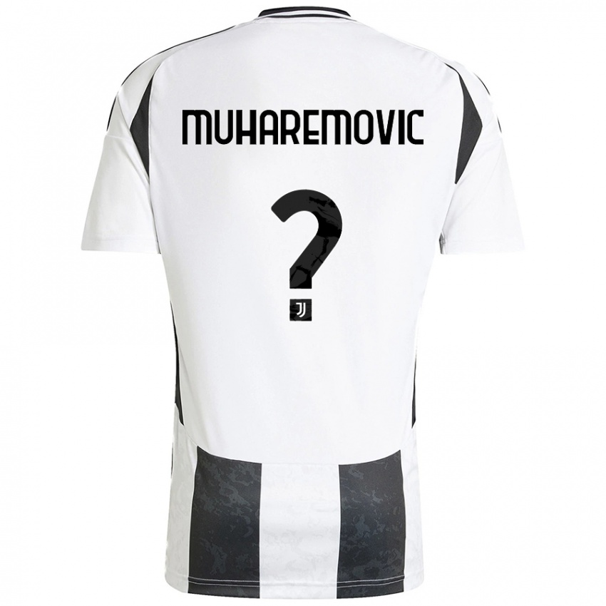 Niño Camiseta Tarik Muharemovic #0 Blanco Negro 1ª Equipación 2024/25 La Camisa Perú