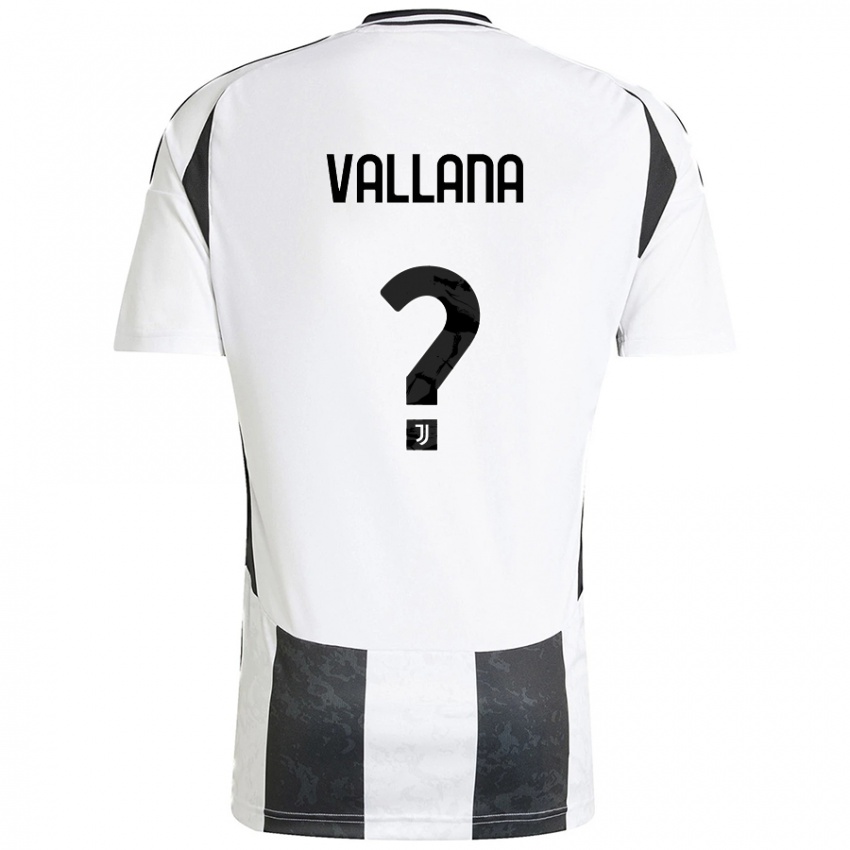 Niño Camiseta Edoardo Vallana #0 Blanco Negro 1ª Equipación 2024/25 La Camisa Perú