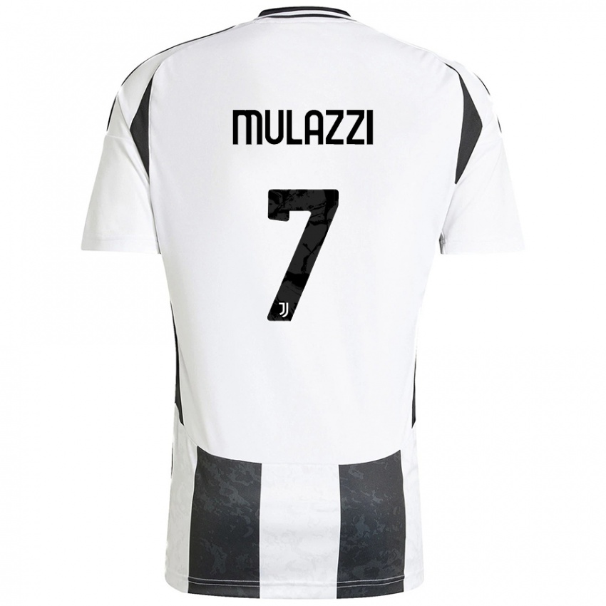 Niño Camiseta Gabriele Mulazzi #7 Blanco Negro 1ª Equipación 2024/25 La Camisa Perú