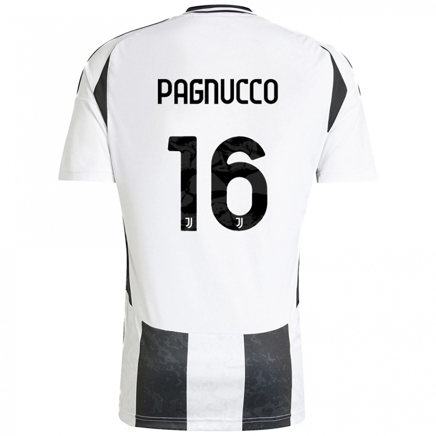 Niño Camiseta Filippo Pagnucco #16 Blanco Negro 1ª Equipación 2024/25 La Camisa Perú