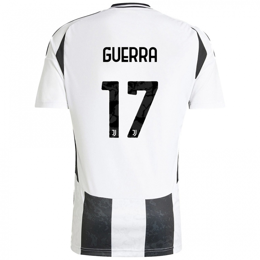 Niño Camiseta Simone Guerra #17 Blanco Negro 1ª Equipación 2024/25 La Camisa Perú