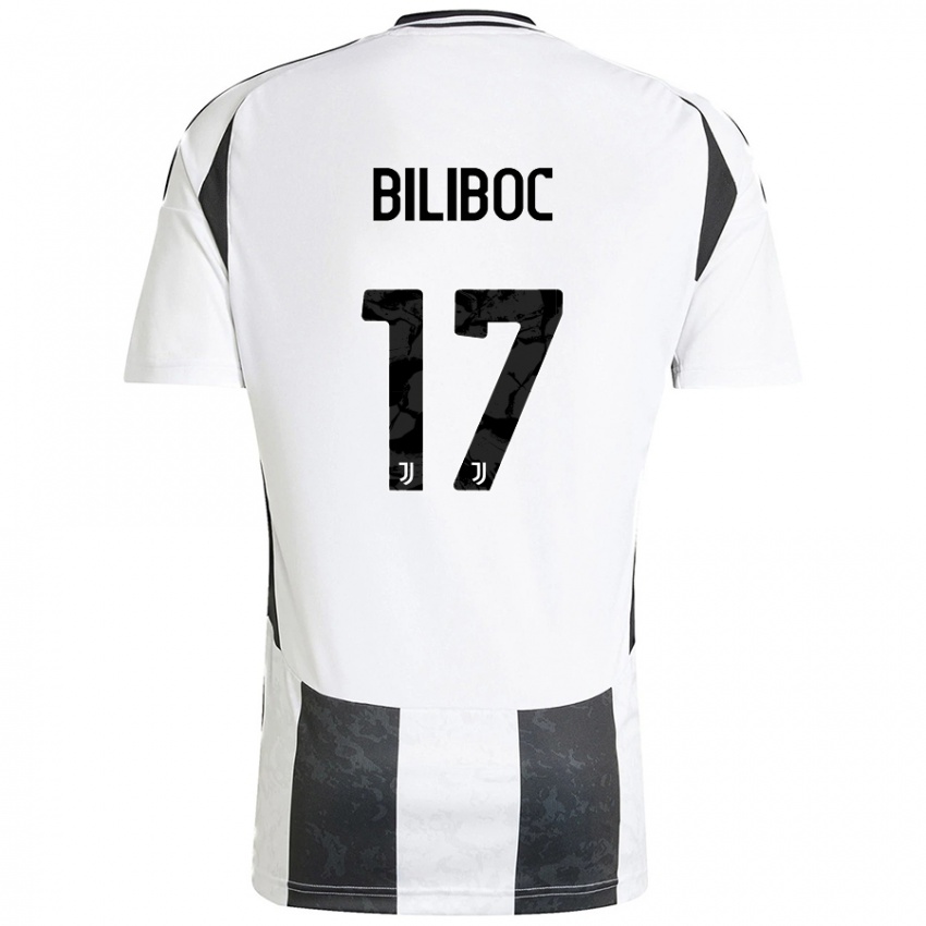 Niño Camiseta Lorenzo Biliboc #17 Blanco Negro 1ª Equipación 2024/25 La Camisa Perú