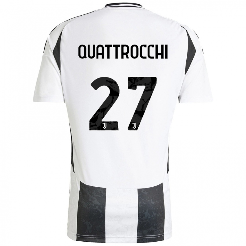 Niño Camiseta Juan Ignacio Quattrocchi #27 Blanco Negro 1ª Equipación 2024/25 La Camisa Perú