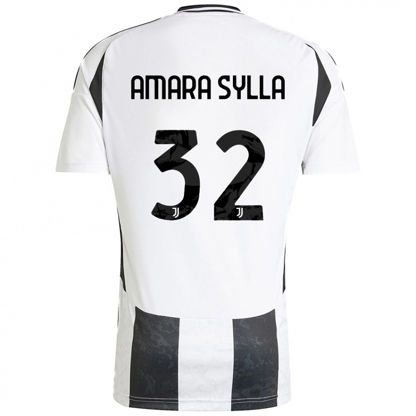 Niño Camiseta Idris Amara Sylla #32 Blanco Negro 1ª Equipación 2024/25 La Camisa Perú