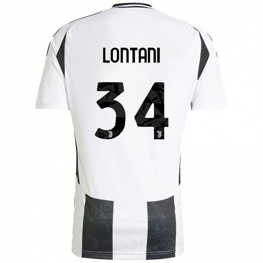 Niño Camiseta Matteo Lontani #34 Blanco Negro 1ª Equipación 2024/25 La Camisa Perú