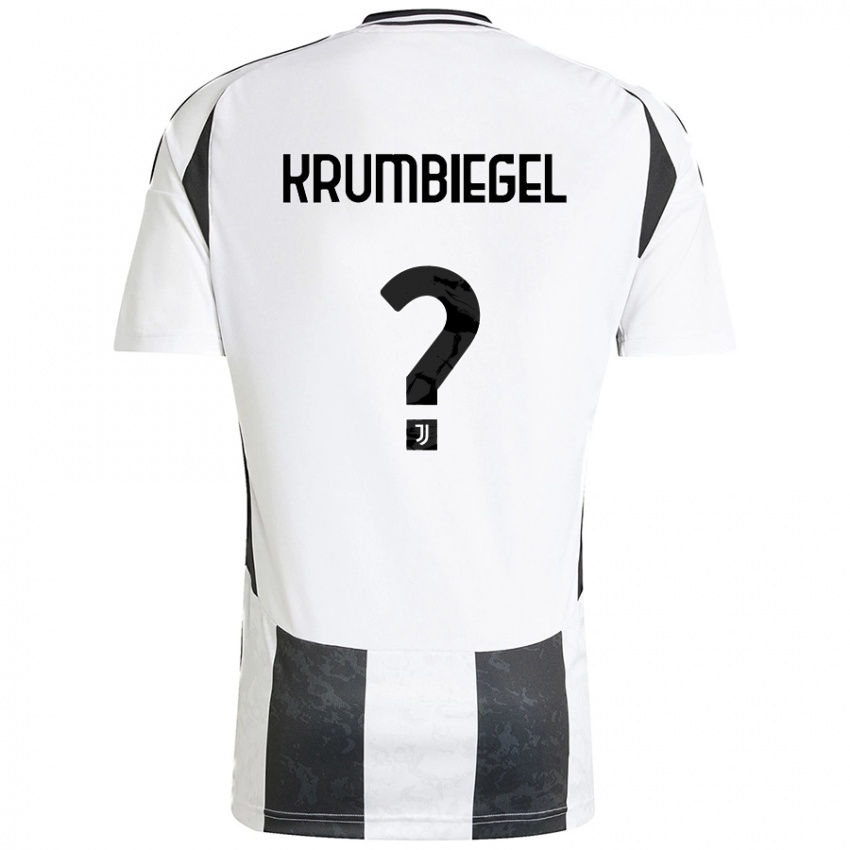 Niño Camiseta Paulina Krumbiegel #0 Blanco Negro 1ª Equipación 2024/25 La Camisa Perú