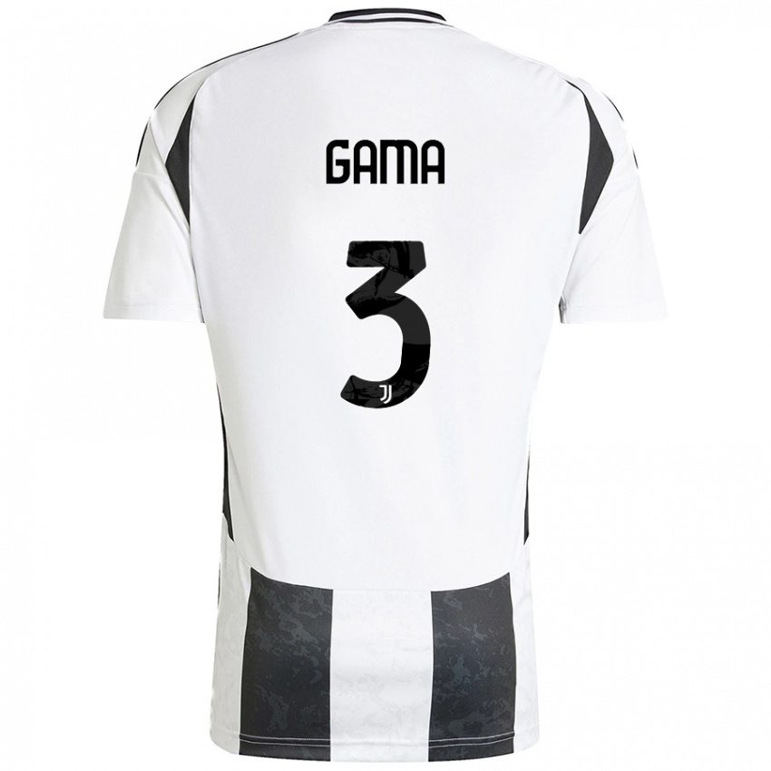 Niño Camiseta Sara Gama #3 Blanco Negro 1ª Equipación 2024/25 La Camisa Perú