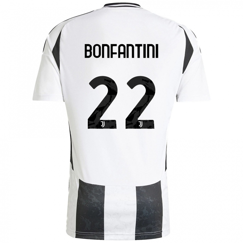 Niño Camiseta Agnese Bonfantini #22 Blanco Negro 1ª Equipación 2024/25 La Camisa Perú