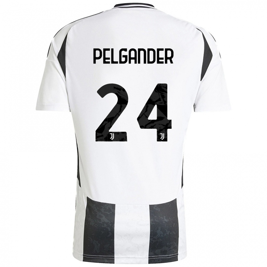 Niño Camiseta Elsa Pelgander #24 Blanco Negro 1ª Equipación 2024/25 La Camisa Perú