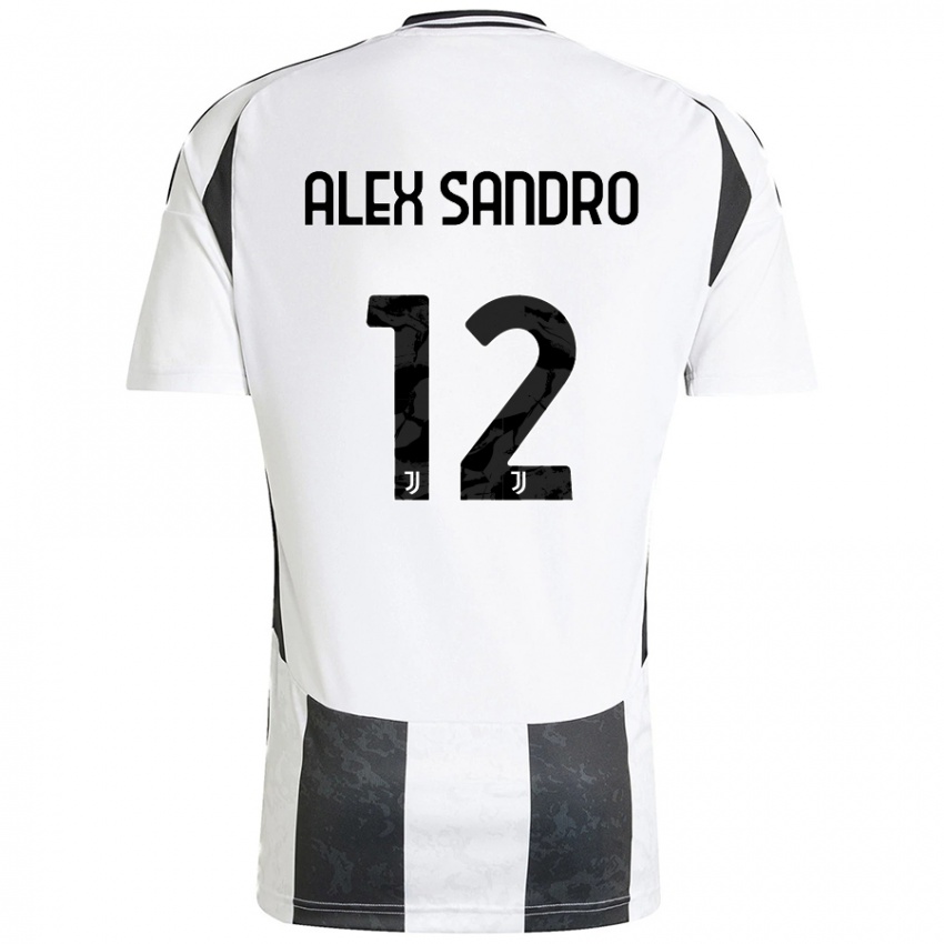 Niño Camiseta Alex Sandro #12 Blanco Negro 1ª Equipación 2024/25 La Camisa Perú