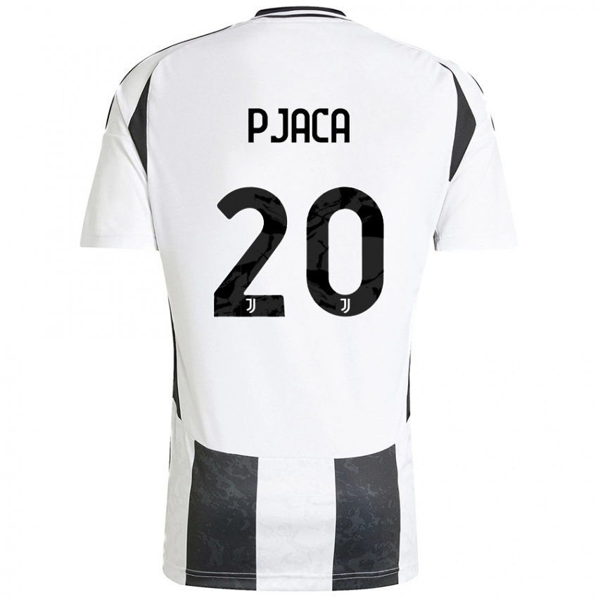 Niño Camiseta Marko Pjaca #20 Blanco Negro 1ª Equipación 2024/25 La Camisa Perú