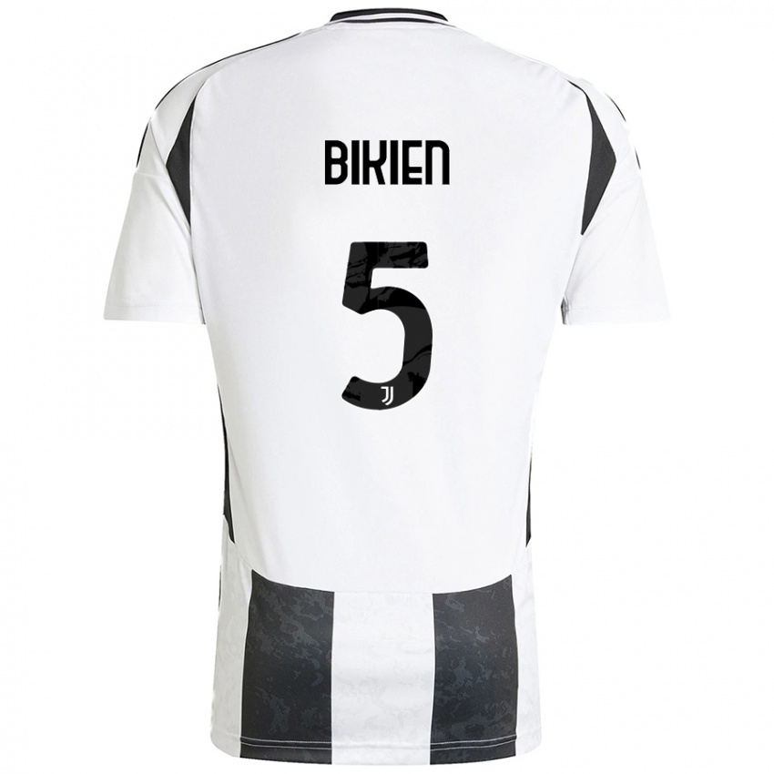 Niño Camiseta Felix Nzouango Bikien #5 Blanco Negro 1ª Equipación 2024/25 La Camisa Perú