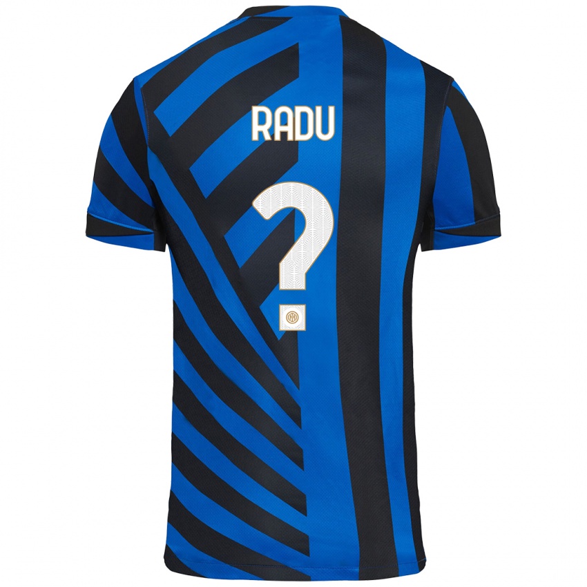 Niño Camiseta Andrei Radu #0 Azul Negro 1ª Equipación 2024/25 La Camisa Perú