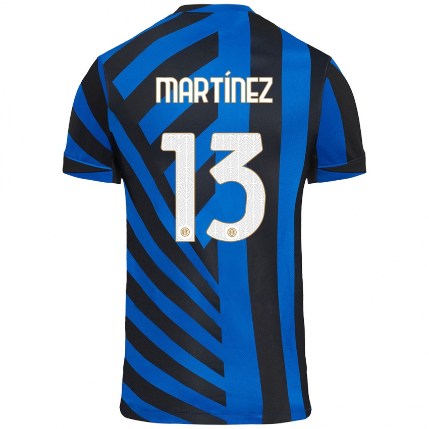 Niño Camiseta Josep Martínez #13 Azul Negro 1ª Equipación 2024/25 La Camisa Perú