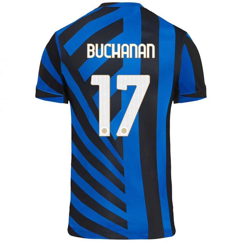 Niño Camiseta Tajon Buchanan #17 Azul Negro 1ª Equipación 2024/25 La Camisa Perú