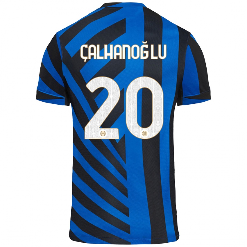 Niño Camiseta Hakan Calhanoglu #20 Azul Negro 1ª Equipación 2024/25 La Camisa Perú