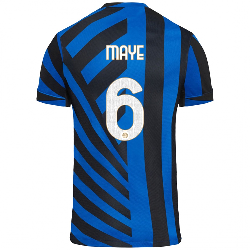 Niño Camiseta Yvan Maye #6 Azul Negro 1ª Equipación 2024/25 La Camisa Perú