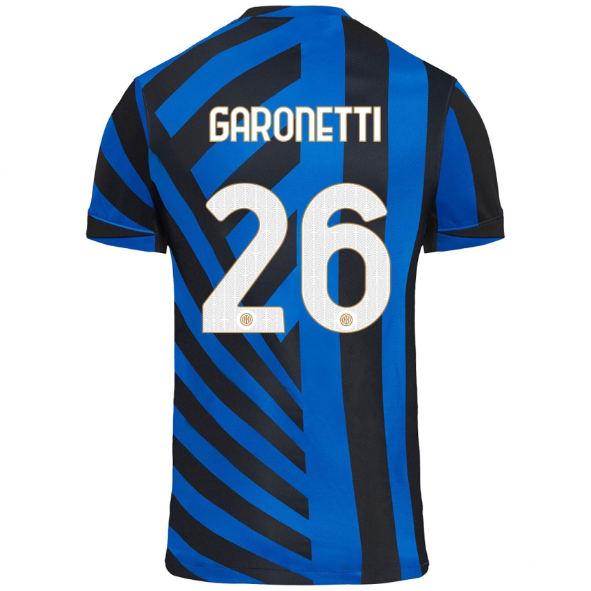 Niño Camiseta Gabriele Garonetti #26 Azul Negro 1ª Equipación 2024/25 La Camisa Perú