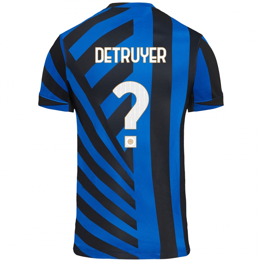 Niño Camiseta Marie Detruyer #0 Azul Negro 1ª Equipación 2024/25 La Camisa Perú