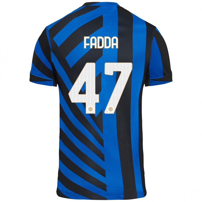 Niño Camiseta Paola Fadda #47 Azul Negro 1ª Equipación 2024/25 La Camisa Perú