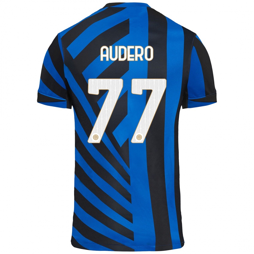 Niño Camiseta Emil Audero #77 Azul Negro 1ª Equipación 2024/25 La Camisa Perú