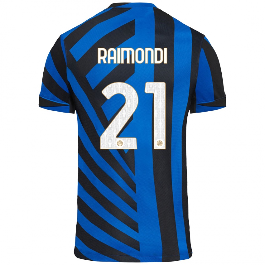 Niño Camiseta Paolo Raimondi #21 Azul Negro 1ª Equipación 2024/25 La Camisa Perú