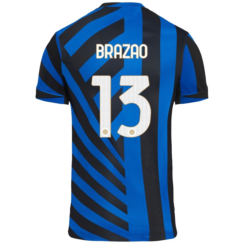 Niño Camiseta Gabriel Brazao #13 Azul Negro 1ª Equipación 2024/25 La Camisa Perú