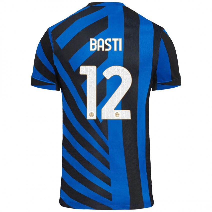 Niño Camiseta Matteo Basti #12 Azul Negro 1ª Equipación 2024/25 La Camisa Perú