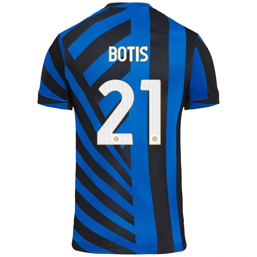 Niño Camiseta Nikolaos Botis #21 Azul Negro 1ª Equipación 2024/25 La Camisa Perú