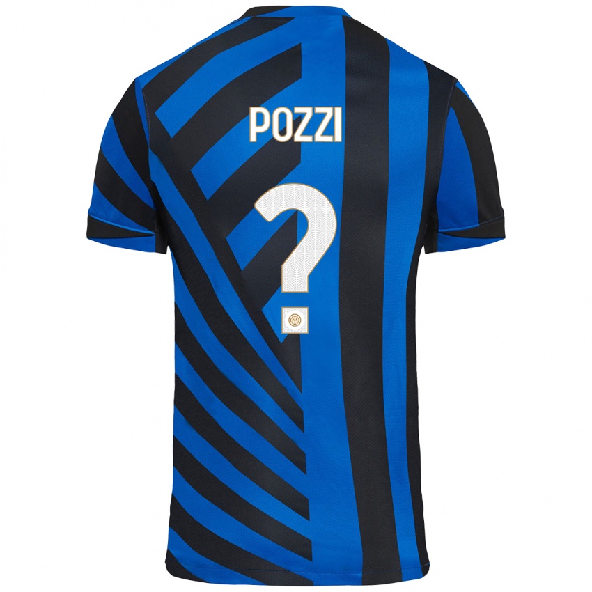 Niño Camiseta Andrea Pozzi #0 Azul Negro 1ª Equipación 2024/25 La Camisa Perú