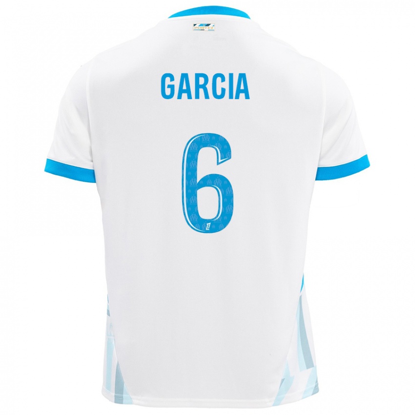 Niño Camiseta Ulisses Garcia #6 Blanco Azul Cielo 1ª Equipación 2024/25 La Camisa Perú