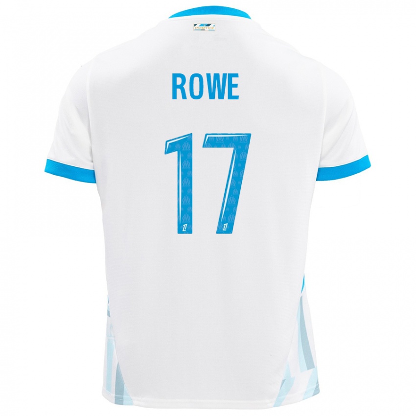 Niño Camiseta Jonathan Rowe #17 Blanco Azul Cielo 1ª Equipación 2024/25 La Camisa Perú