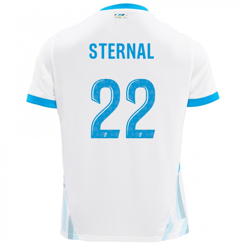 Niño Camiseta Enzo Sternal #22 Blanco Azul Cielo 1ª Equipación 2024/25 La Camisa Perú