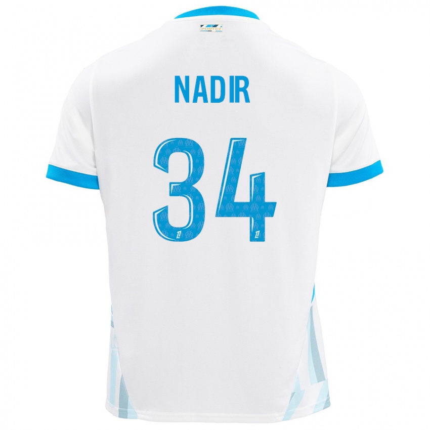 Niño Camiseta Bilal Nadir #34 Blanco Azul Cielo 1ª Equipación 2024/25 La Camisa Perú