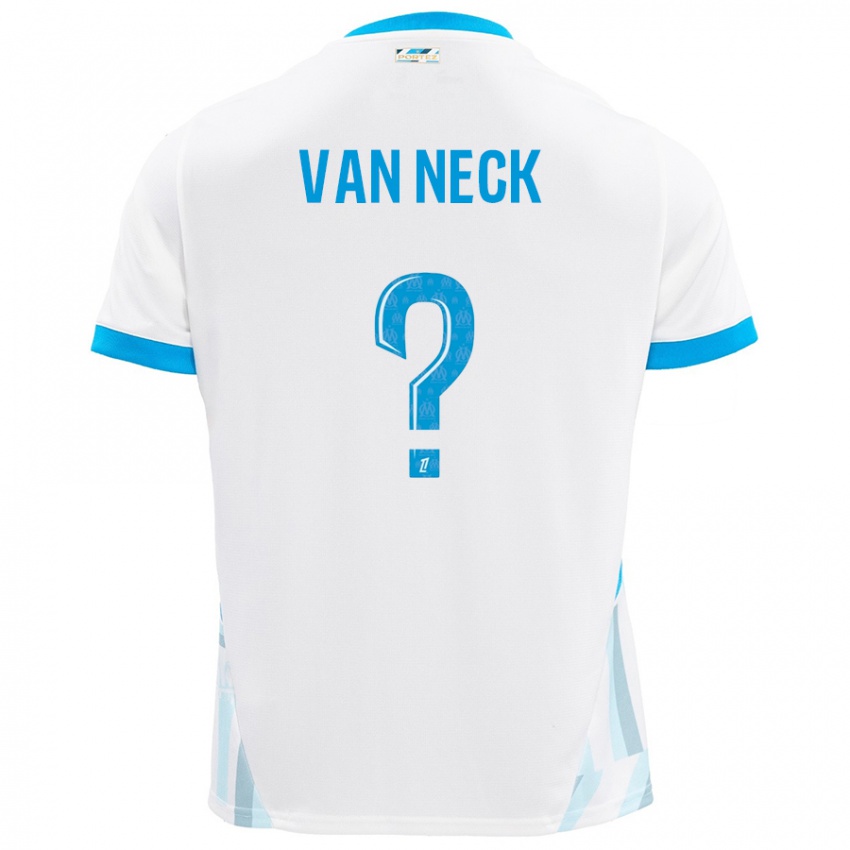 Niño Camiseta Jelle Van Neck #0 Blanco Azul Cielo 1ª Equipación 2024/25 La Camisa Perú