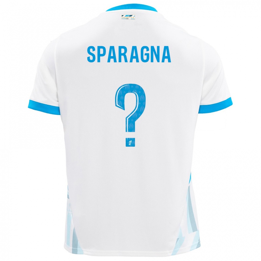 Niño Camiseta Stéphane Sparagna #0 Blanco Azul Cielo 1ª Equipación 2024/25 La Camisa Perú