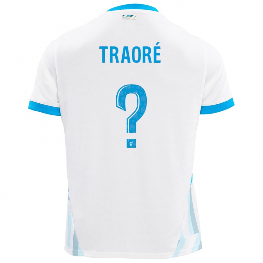 Niño Camiseta Soumaïla Traoré #0 Blanco Azul Cielo 1ª Equipación 2024/25 La Camisa Perú