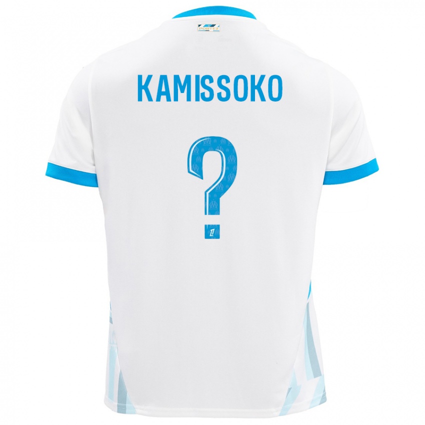 Niño Camiseta Nouhoum Kamissoko #0 Blanco Azul Cielo 1ª Equipación 2024/25 La Camisa Perú