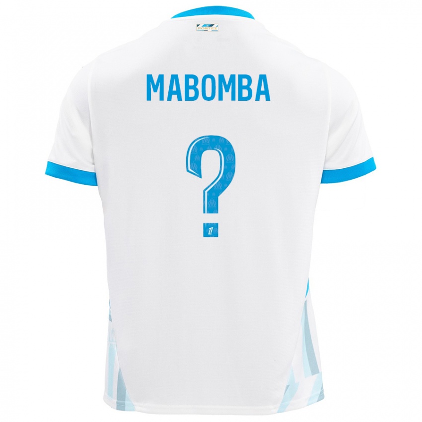 Niño Camiseta Daniel Mabomba #0 Blanco Azul Cielo 1ª Equipación 2024/25 La Camisa Perú