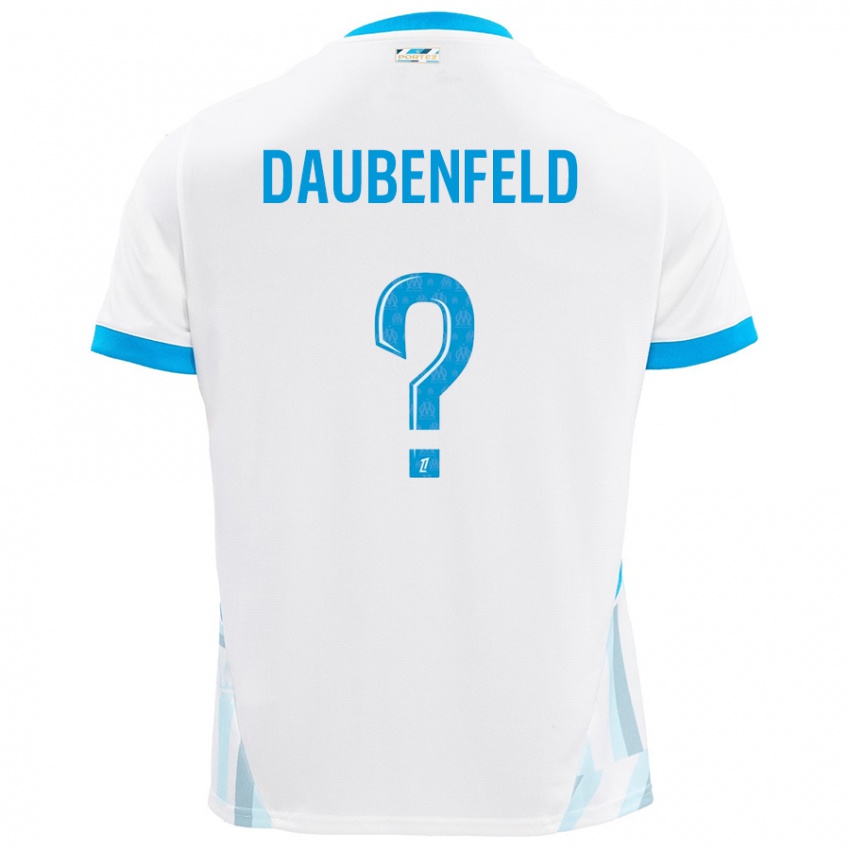 Niño Camiseta Lucas Daubenfeld #0 Blanco Azul Cielo 1ª Equipación 2024/25 La Camisa Perú