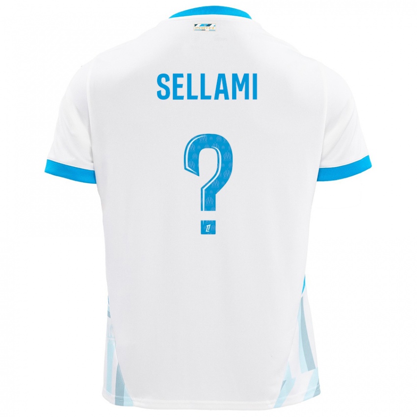 Niño Camiseta Yanis Sellami #0 Blanco Azul Cielo 1ª Equipación 2024/25 La Camisa Perú