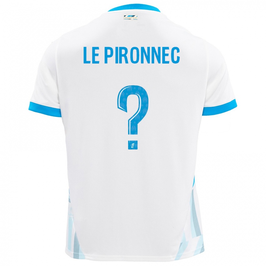 Niño Camiseta Kélian Le Pironnec #0 Blanco Azul Cielo 1ª Equipación 2024/25 La Camisa Perú