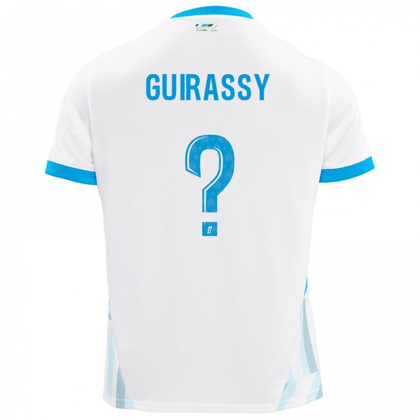 Niño Camiseta Moctar Guirassy #0 Blanco Azul Cielo 1ª Equipación 2024/25 La Camisa Perú