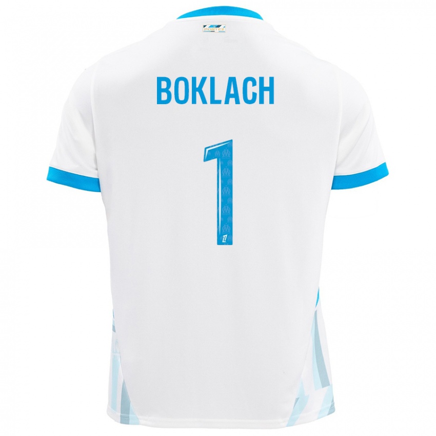 Niño Camiseta Kateryna Boklach #1 Blanco Azul Cielo 1ª Equipación 2024/25 La Camisa Perú